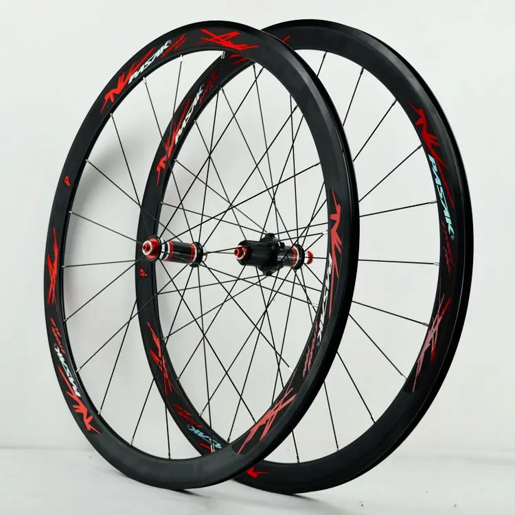 Black Red 40mm Pasak 700C колесная 30 мм 40 мм Обод Глубина V/C тормоза герметичный подшипник спереди 2 сзади 5 карбоновые ступицы 20H 24H F100mm R130mm пространство - Цвет: Black Red 40mm