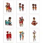Мультфильм африканские люди 5D DIY Алмазная картина вышивка крестиком Одежда для девочек, детей, родителей Алмазная вышивка для дома, гостиной
