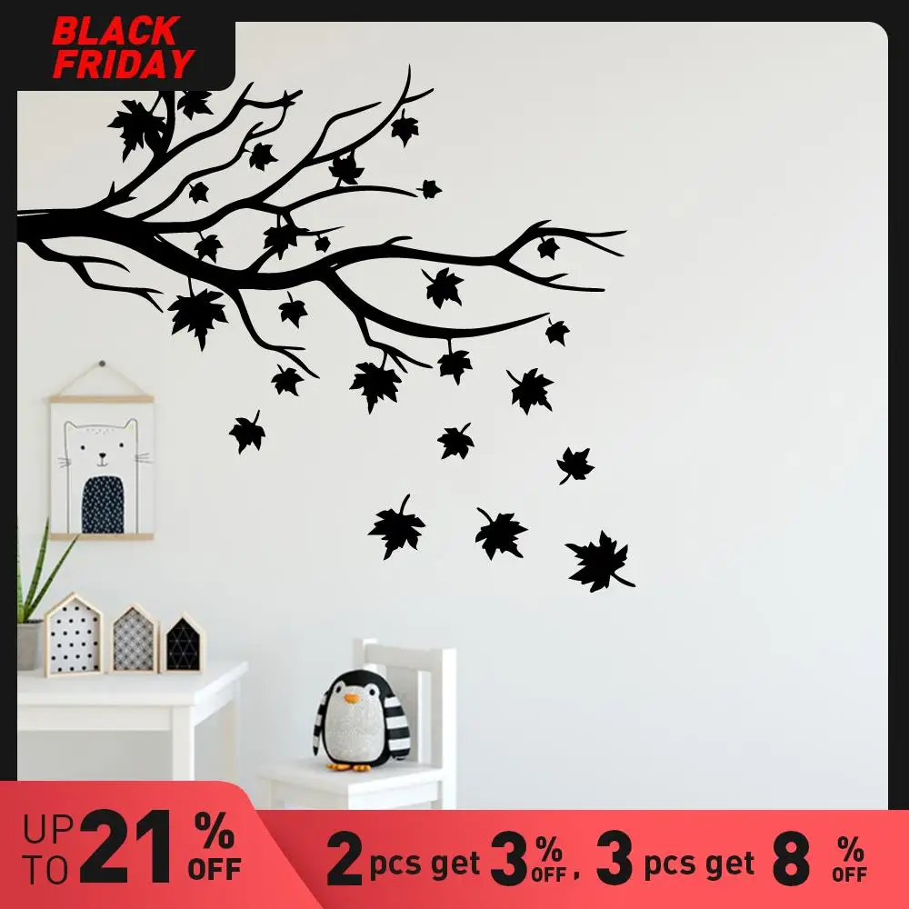 Красивые опавшие листья настенные наклейки s современная мода для гостиной
