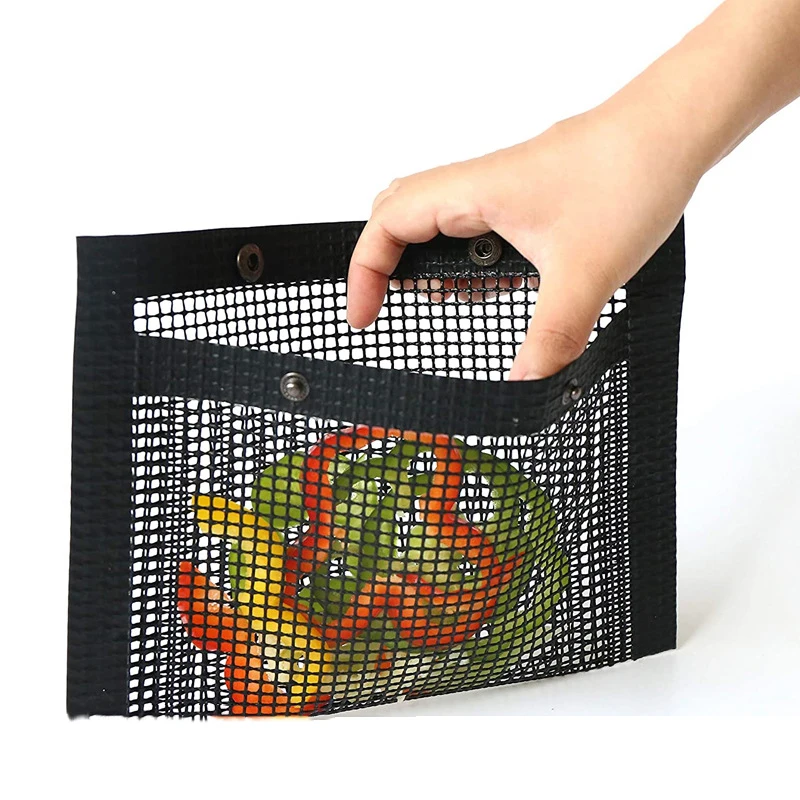 

Non-stick Barbecue Mesh Mat Bag Reusable Baking Net Pad Grid Shape Kitchen Outdoor Cooking Grill Bags Sheet Liner BBQ Mat