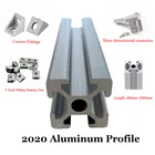 Алюминиевый профиль, экструзионный европейский стандарт, анодированная линейная рейка 100 мм  1000 мм для лазерного 3D-принтера с ЧПУ, 2020