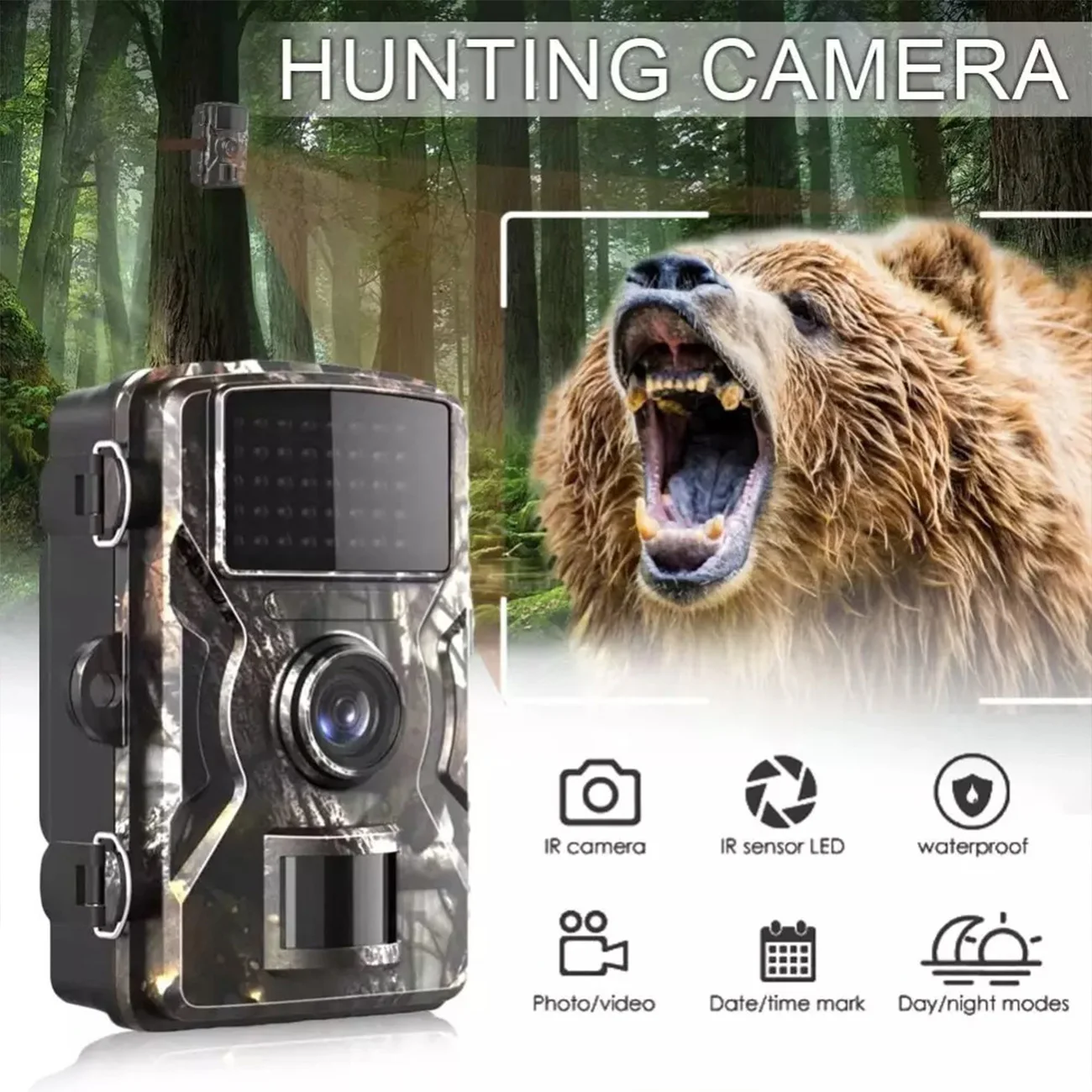 

Hunting Trail Camera Wildlife Camera 1080FHD Night Vision Motion Activated Outdoor Forest Camera Trigger Wildlife Scouting Video