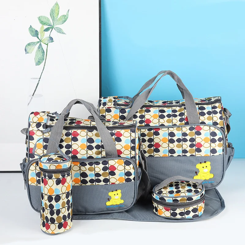 

Набор пакетов для детских подгузников, 5 шт., сумки для подгузников для мам и мам, сумка для детской коляски