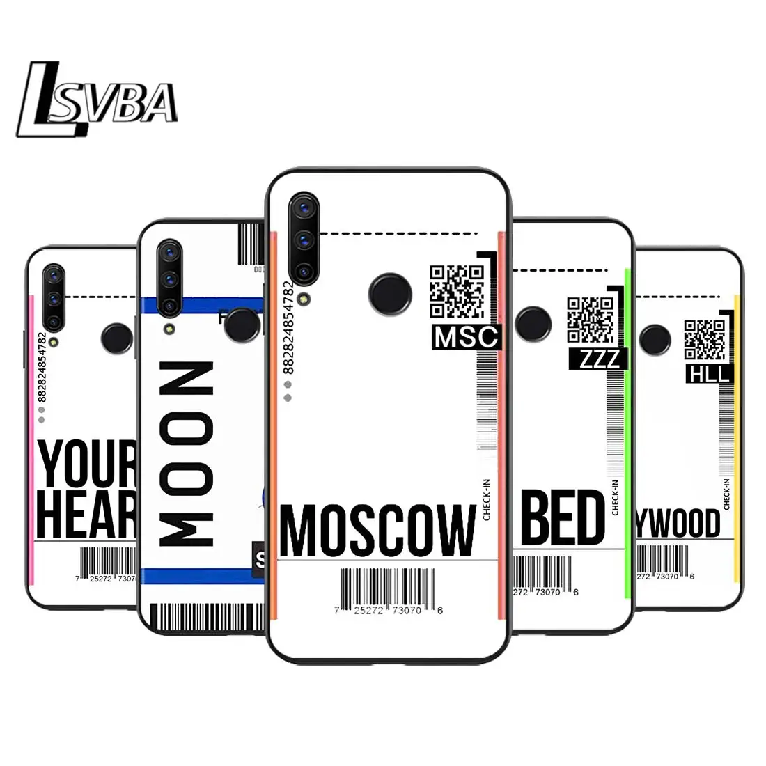 

Air Ticket Travel for Huawei Honor 30 20S 20 10i 9S 9A 9C 9X 8X 10 9 Lite 8A 7C 7A Pro Phone Case Black Cover
