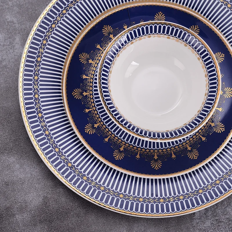 Набор столовой посуды для кухни геометрическая посуда керамические столовые