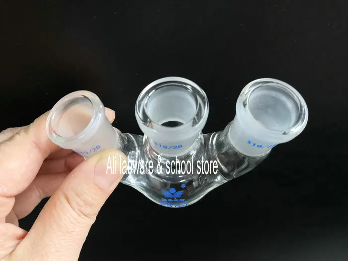 25 мл три прямых шеи круглая Нижняя стеклянная фляга лабораторный Химический