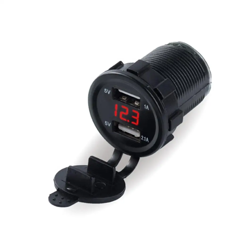 Автомобильное зарядное устройство с двумя USB портами 12 В/24 В| |