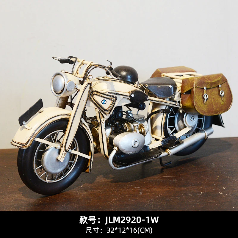 

Retro Iron Art World War II Motorcycle Model Decorations European Style Living Room Home Desktop Personalized Creative Ornaments