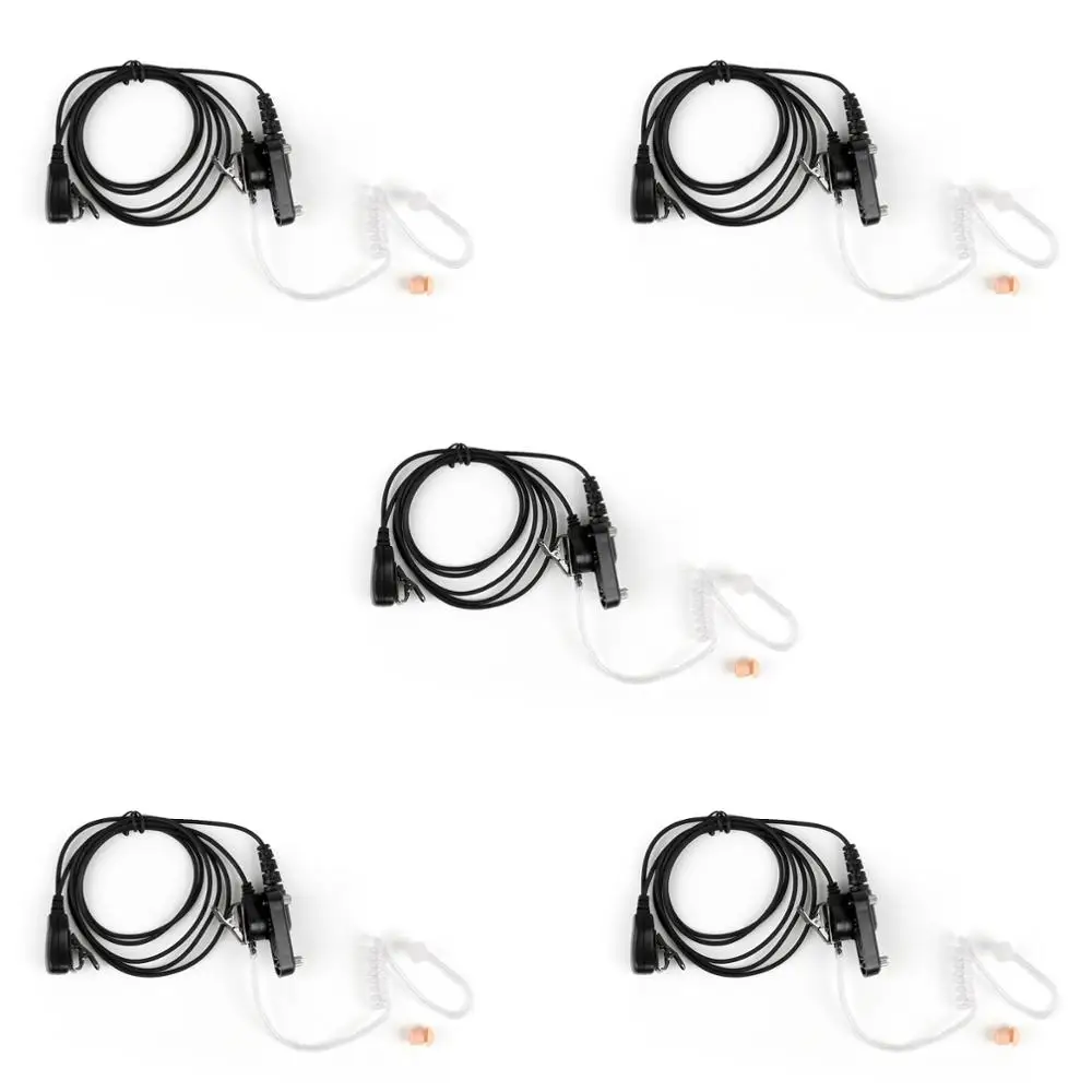 Artudatech 5pcs Covert Acoustic Tube Headset PTT Mic For YAESU Vertex VX820 VX821 VX824 VX 820 821 824