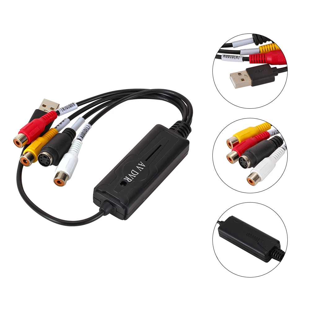 USB 2 0 Карта видеозахвата AV S RCA преобразователь адаптер для DV/Hi8/VHS TV DVD|Компьютерные