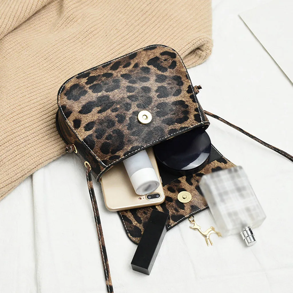 

Shoulder Bag Zipper Crossbody Bag Fashion Womens Leopard Print Fawn Fashion Pendant Shoulder Bag Messenger Bag Phone Bag