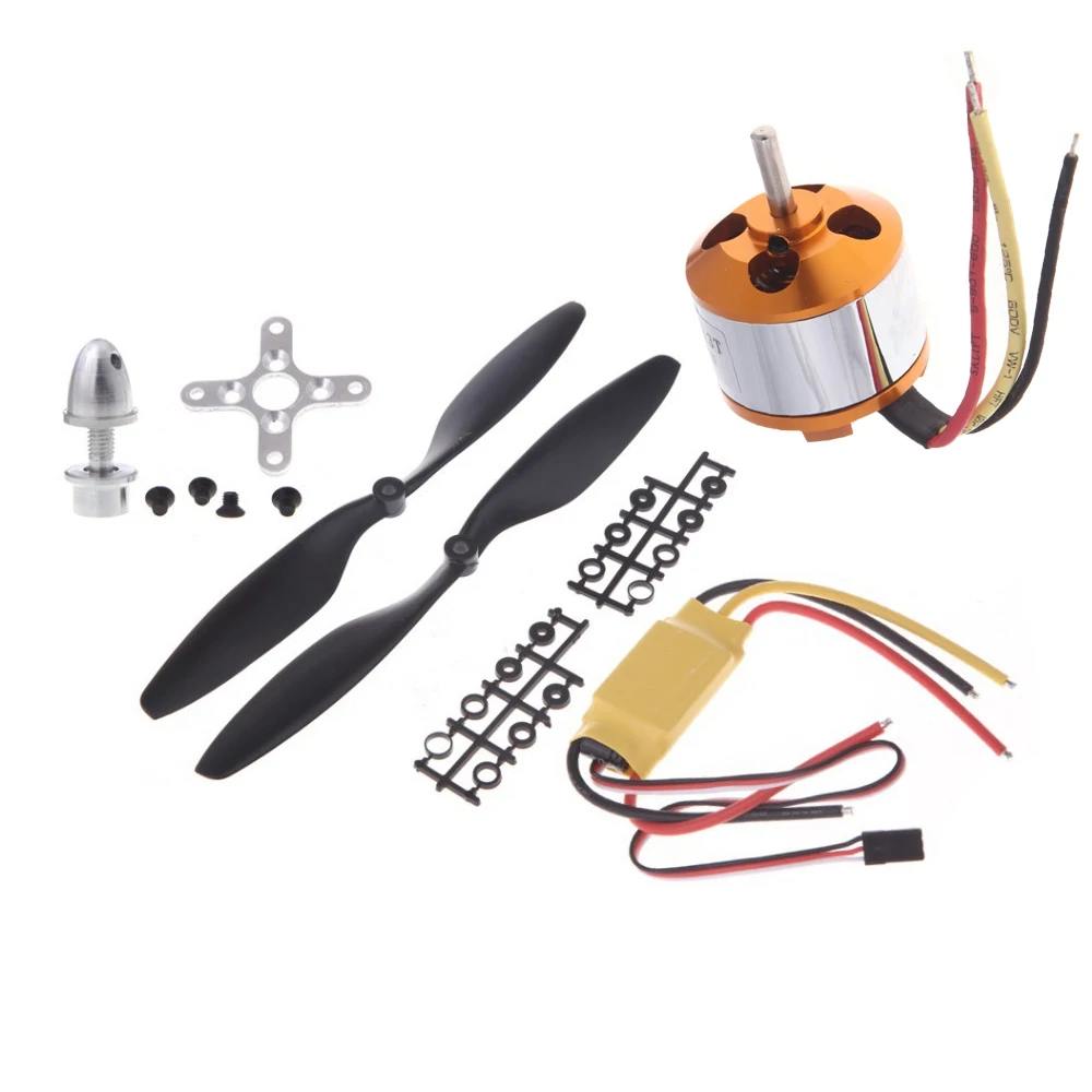 4 компл./лот A2208 1100KV/1400KV/2600KV Бесколлекторный двигатель + 30A бесщеточный ESC 1045