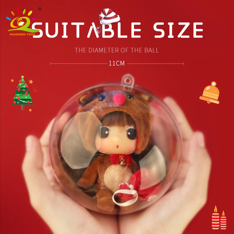 HUIQIBAO игрушки 9 см кукла Ddung Рождество запутанные куклы одеваются BJD брелок для девушек Подвеска детская игрушка подарок на день рождения