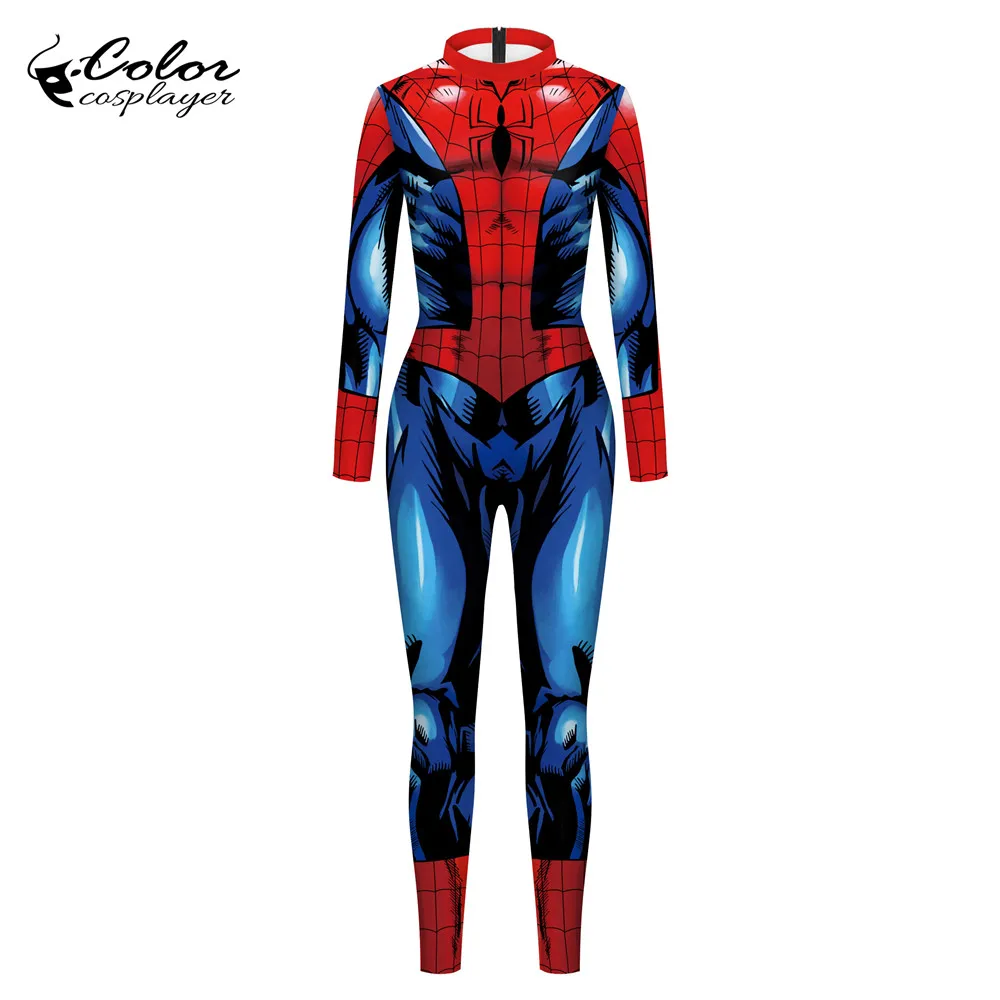 Цветной карнавальный костюм Питера Паркера для косплея Боди унисекс взрослых