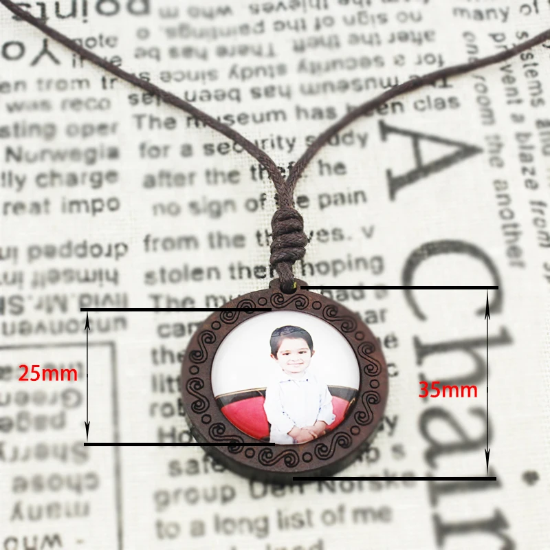 JWEIJIAO ожерелья с рисунком голубого неба моря летающего орла круглая деревянная