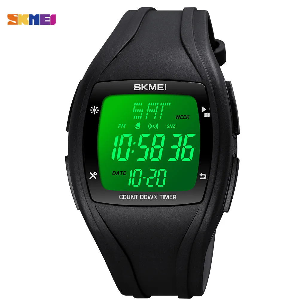 Часы наручные SKMEI мужские с цифровым дисплеем водонепроницаемые спортивные