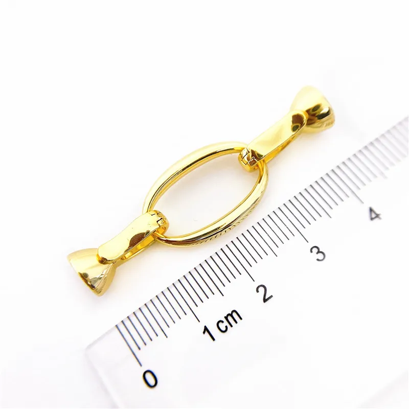 Медные застежки 18K позолоченные DIY жемчужные ювелирные изделия фурнитура