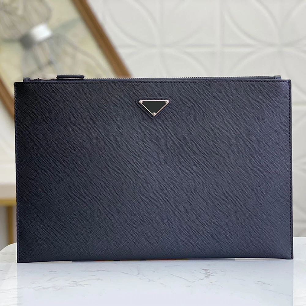 Высококачественный дизайнерский Кожаный клатч для мужчин саржевая Сумка