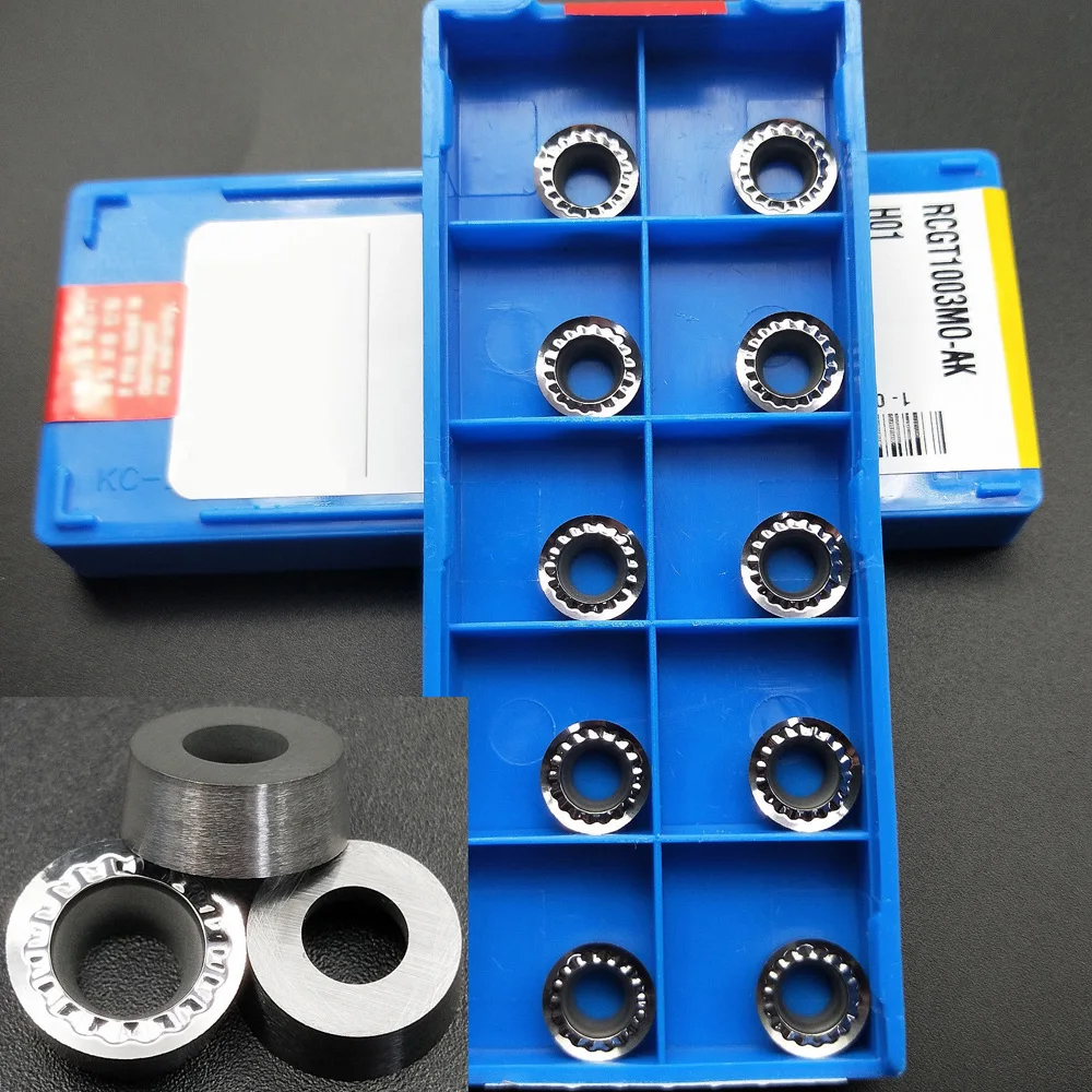 

10 Pcs Kit RCGT1003M0-AK H01 RCGT1003MO Carbide Insert RCMT1003 For Aluminum Lot