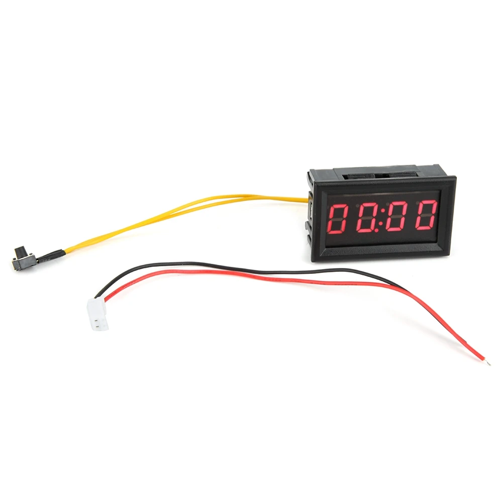 

LED Electronic Digital Luminous Car Watch Clock Accessory Decoration (Red)