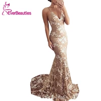 mermaid lace evening dresses long 2020 spaghetti straps v neck formal dresses abiye gece elbisesi robe de soiree