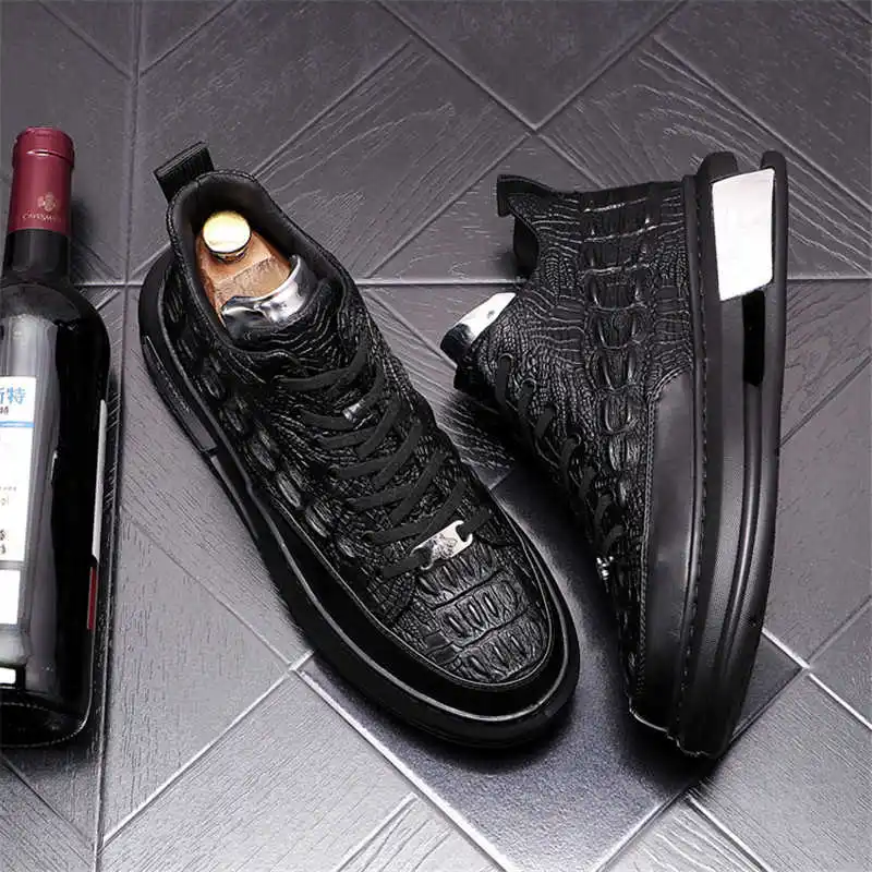 Jual Sneakers Pria Kulit Fashion Musim Gugur Sepatu Kasual Platform Hip Hop Punk Sepatu Latihan Sepatu Pria