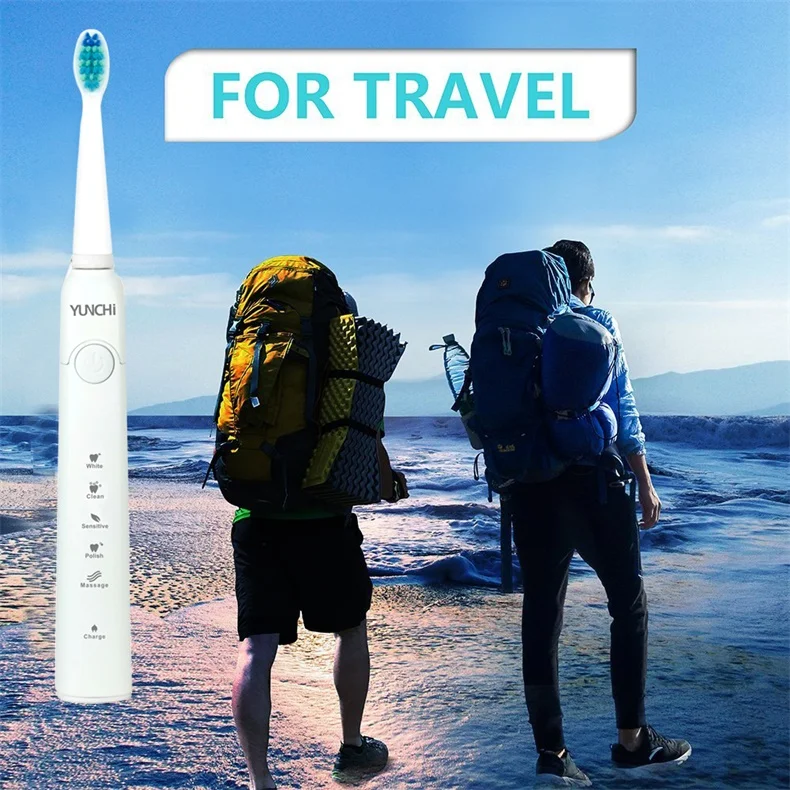 Звуковая электрическая зубная щетка USB перезаряжаемая Водонепроницаемая зубная щетка для взрослых уход за зубами 5 режимов 2 мин таймер гигиена полости рта