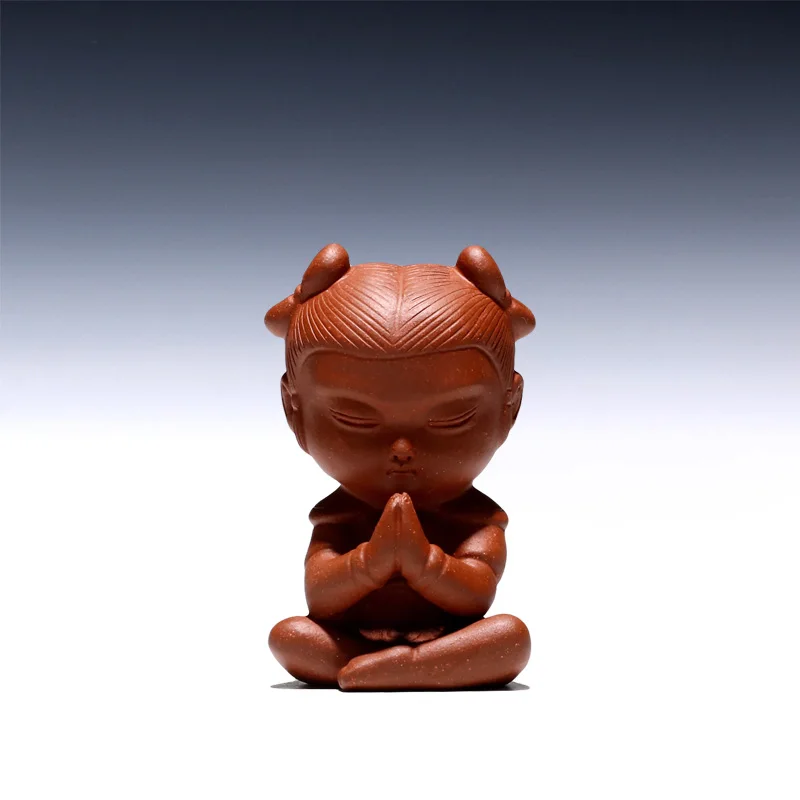 

★】 yixing pure manual cut slope mud purple sand tea pet furnishing articles play small practice which zha personality