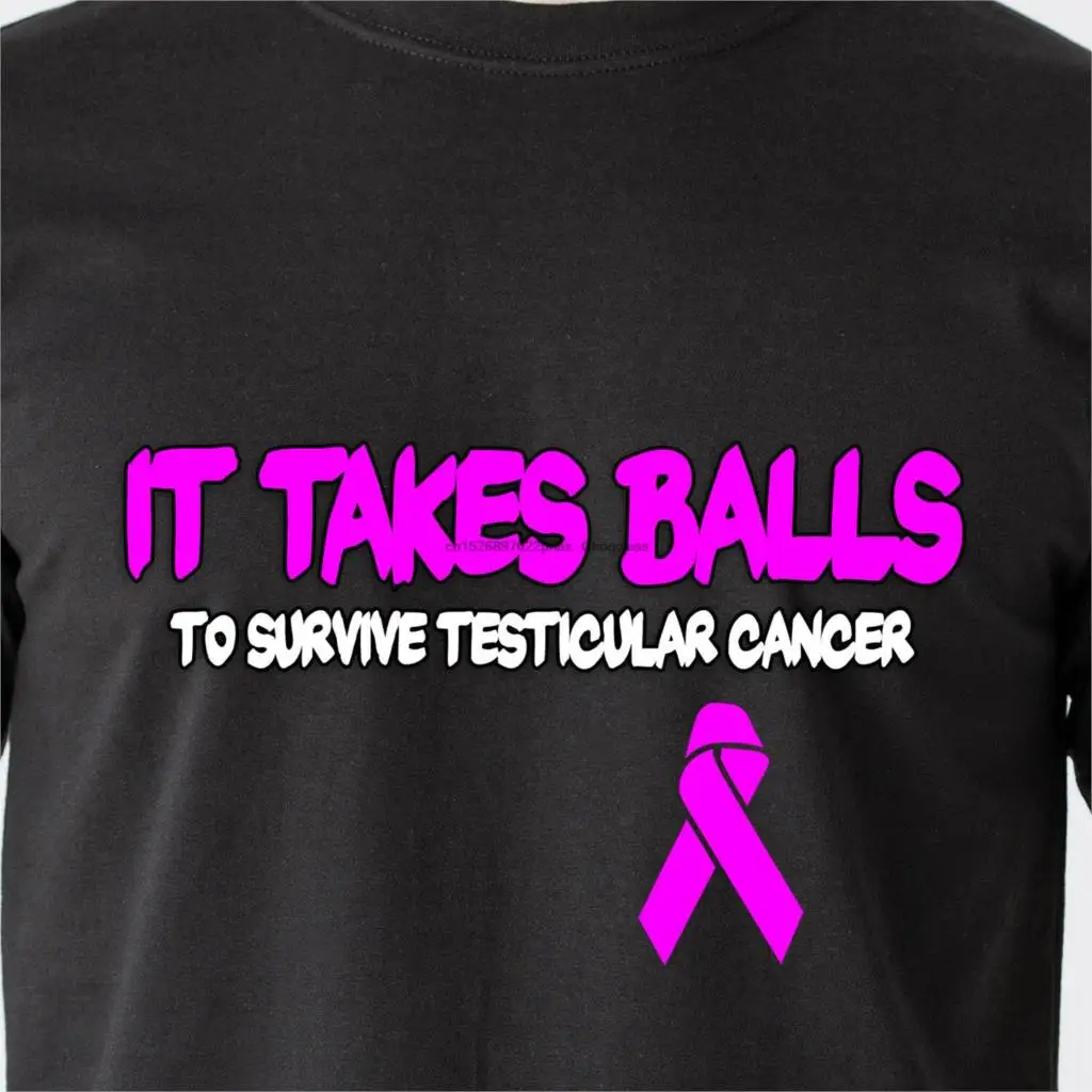 Забавная футболка с шариками для выживания рака яиц 25% пожертвование