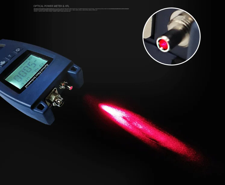 2 in 1 Mini TL520 Optical Power Meter + VFL 10mW 10km Visual Fault Locator TL-520 fiber tester light decay test：-50~+26 dBm