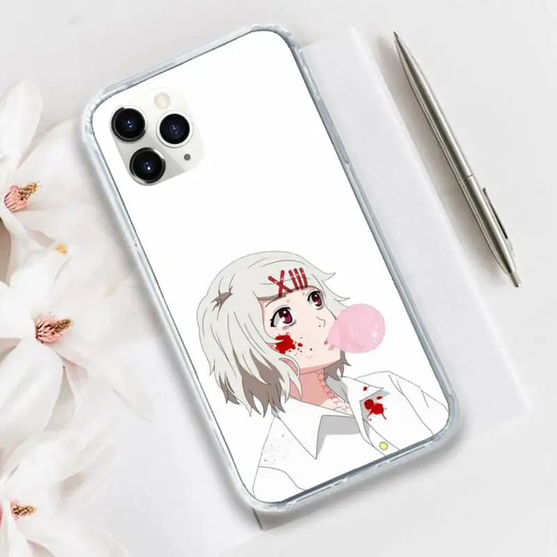 

JUUZOU SUZUYA Tokyo Ghouls Phone Case Transparent for iPhone 11 12 mini pro XS MAX 8 7 6 6S Plus X 5S SE 2020 XR