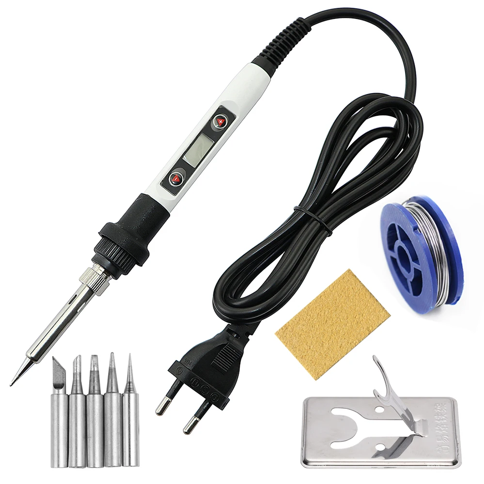 

80W Soldering Iron Adjustable Temperature Electric Iron LCD Digital Display Welding Repair Lead-free 220V / 110V Solder Station