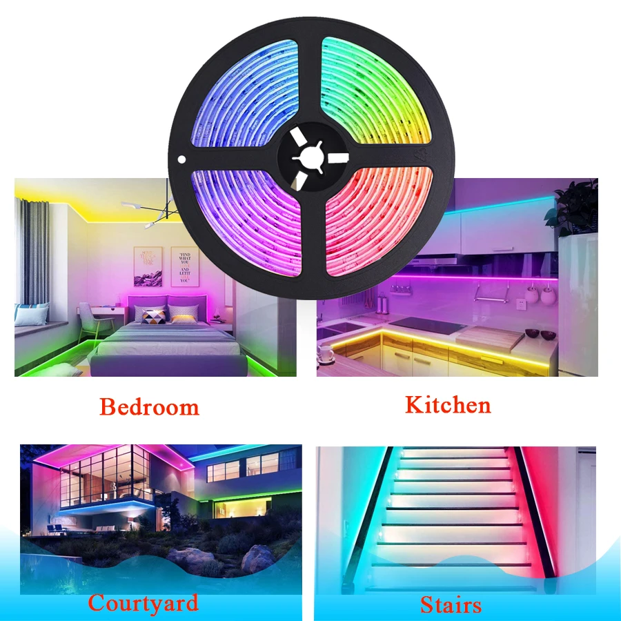 Цветная (RGB) светодиодный осветительные полосы с дистанционным управлением по