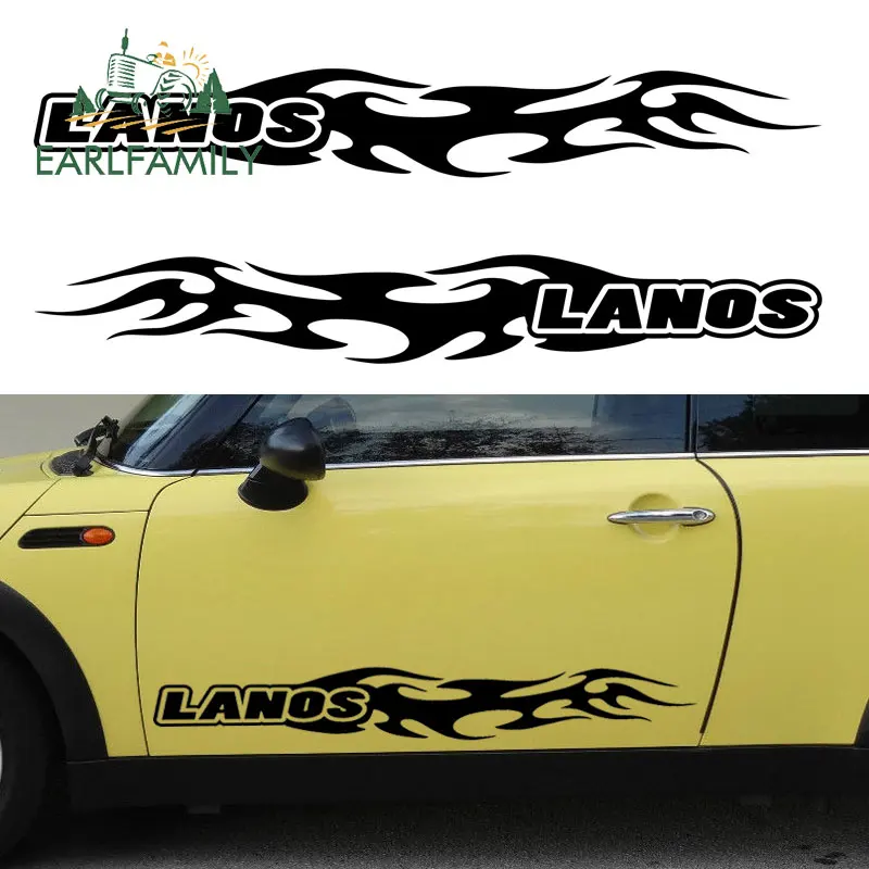 EARLFAMILY 57 5 см x 8 Daewoo Lanos пламя Татуировка Grpahic Автомобильная наклейка Боковая дверь