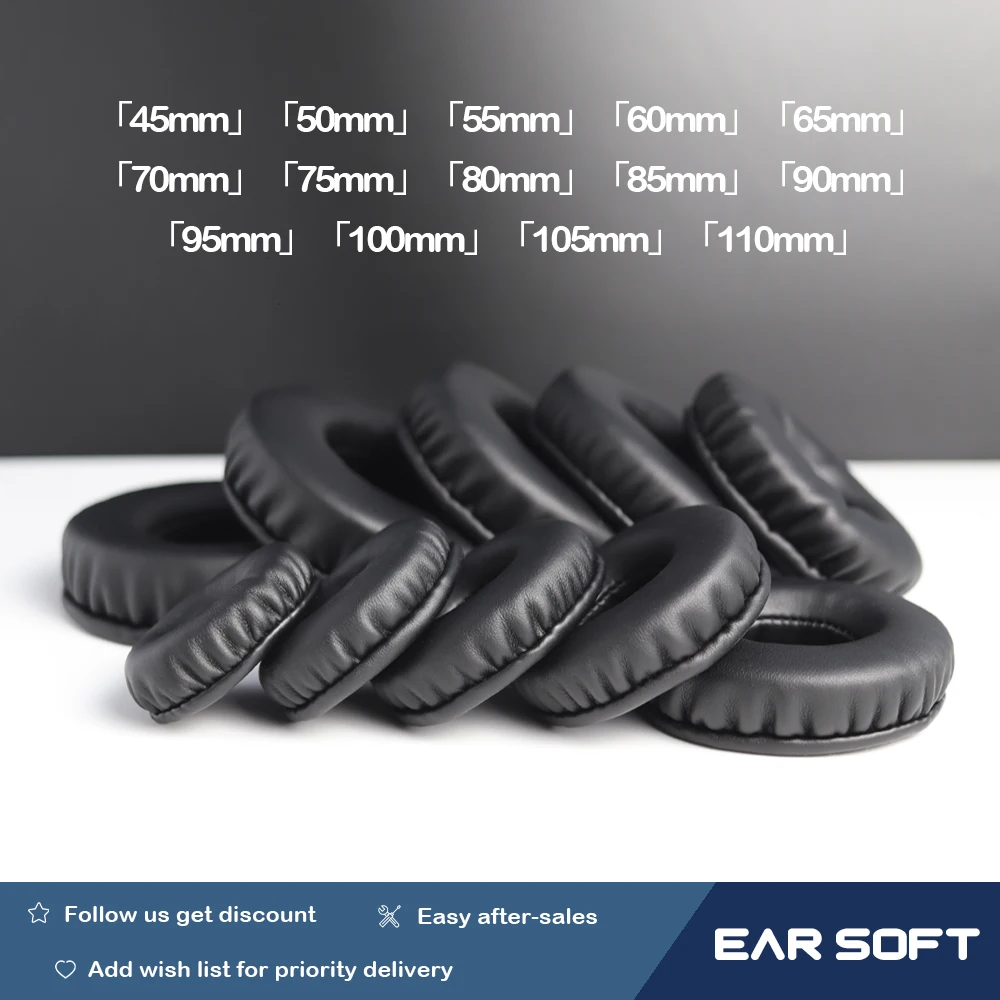 Earsoft Замена амбушюры подушки 45 мм-110 мм 90 для Sony AKG Sennheiser АТХ JBL наушники чехол