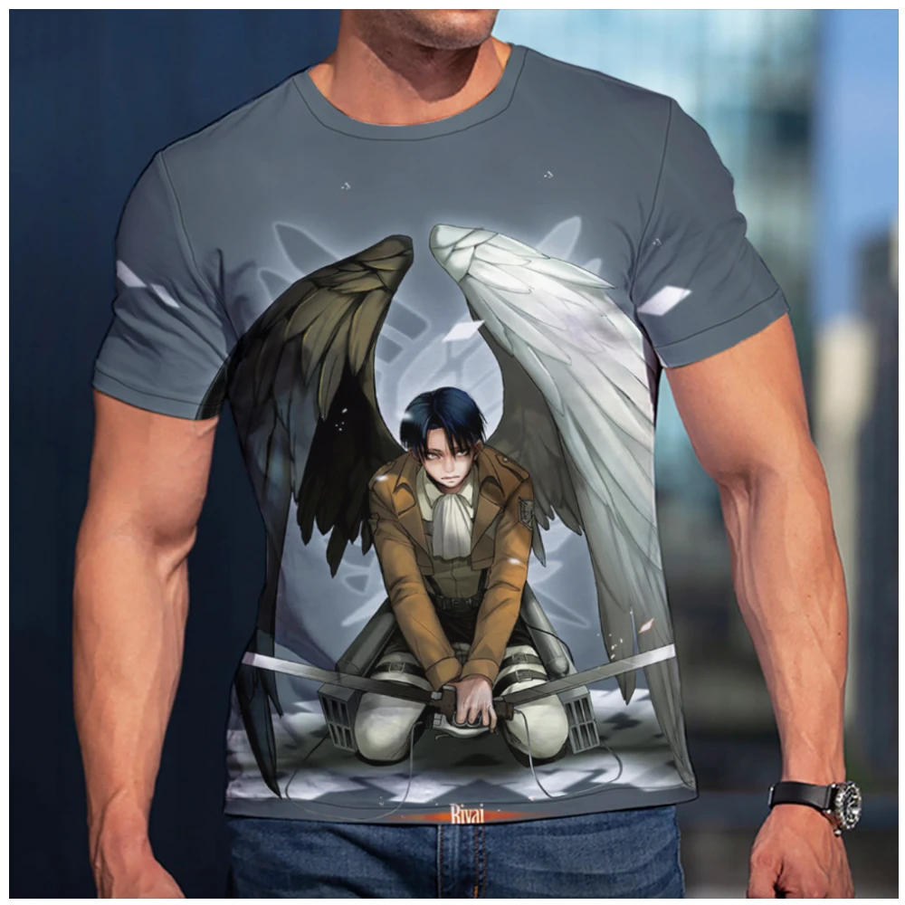 

3D Anime T-shirt Attack On Titan Captain Clothing Men Women Short Sleeve Cool Tees Fashion Casual Summer Boys Streetwear