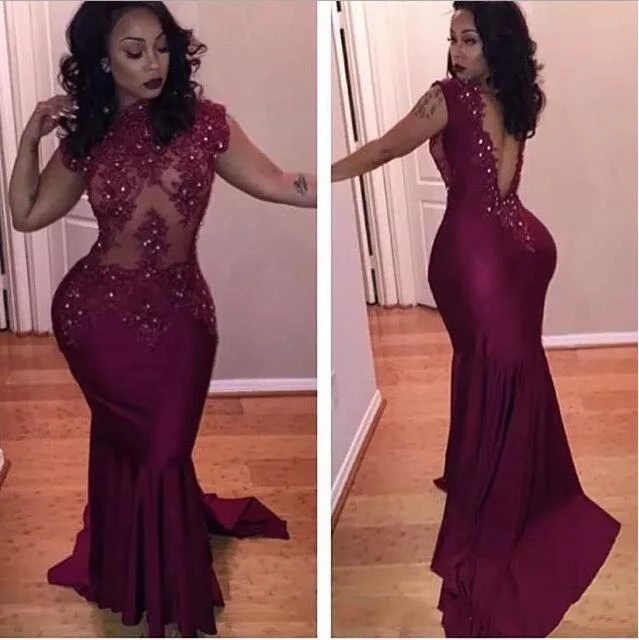 

Атласные Длинные вечерние платья с открытой спиной и вышивкой бисером