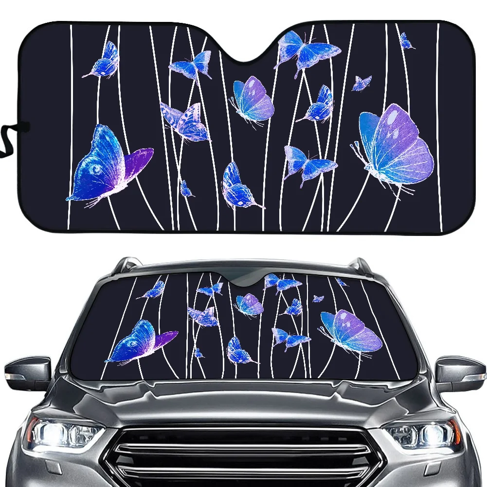 

PinUp Angel Beautiful Butterfly Printed Car Windshield Covers Heat Reflector Car Gloss Sun Shades UV Protect Car Accessories