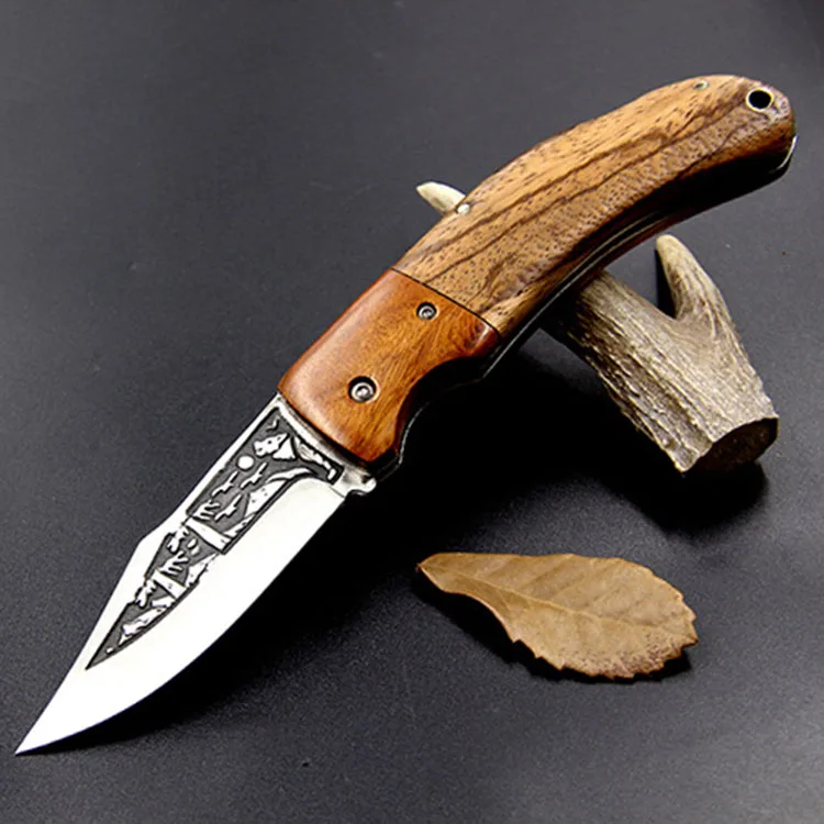 B Knife DuoClang Nachtwolf Тактический Складной нож 440c из нержавеющей стали для кемпинга Многофункциональные ножи инструменты - Цвет: B Knife