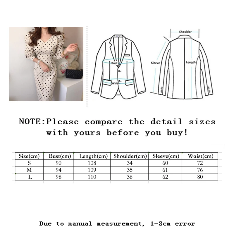 

Vangull Women Casual Polka Dot Print Party Corduroy Dress Spring New V-neck Puff Sleeve Slim Lace-Up Bow Elegant Fashion Dresses