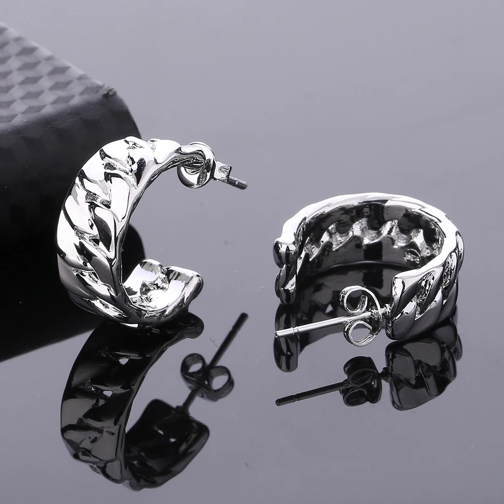 2019 Pendientes роскошные золотые женские серьги гвоздики покрытые шин узор шпильки с