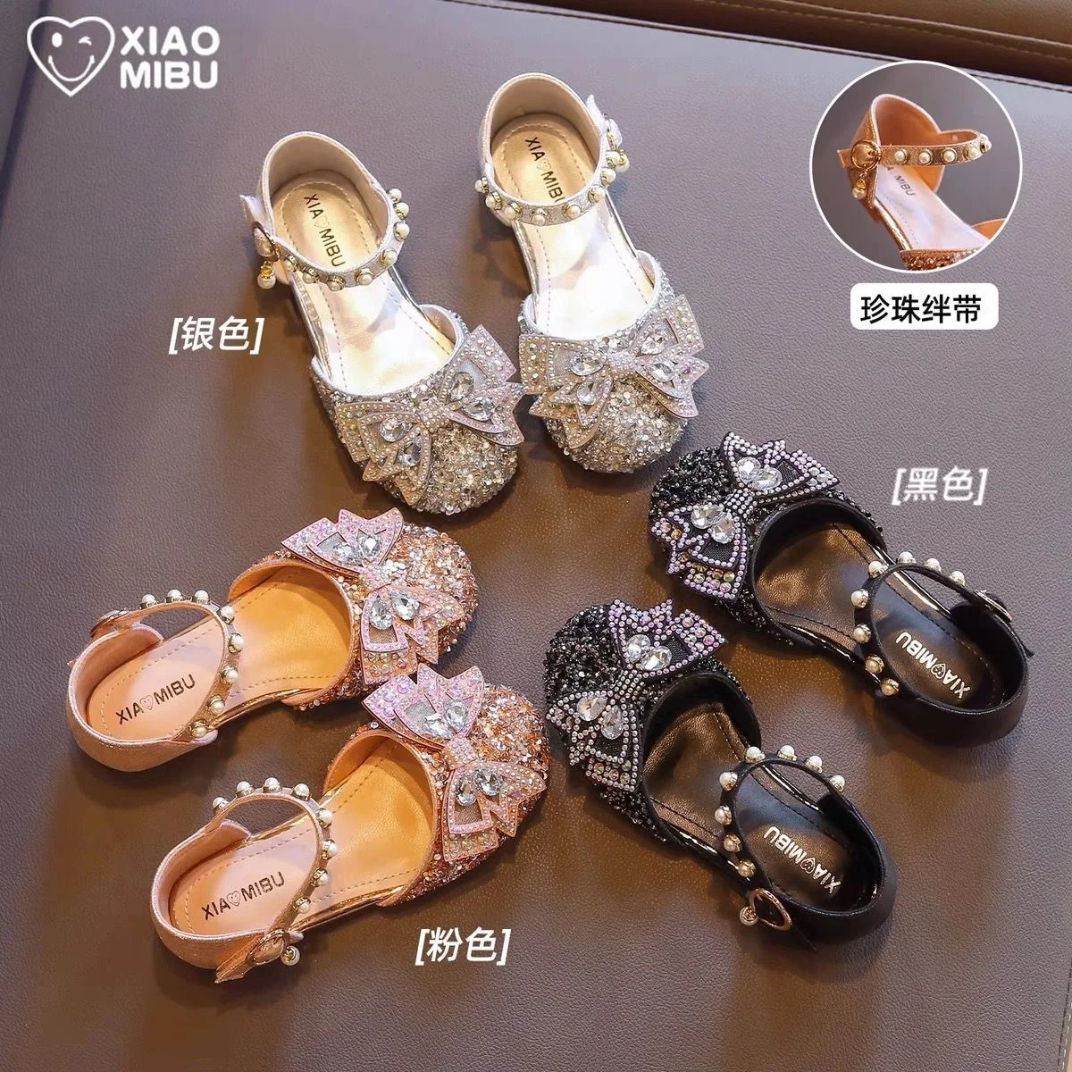 

Girls' Sandals 2021 New Fashion Summer Middle School Children's Soft Sole Single Shoes Spring Leather Shoes Princess Shoes