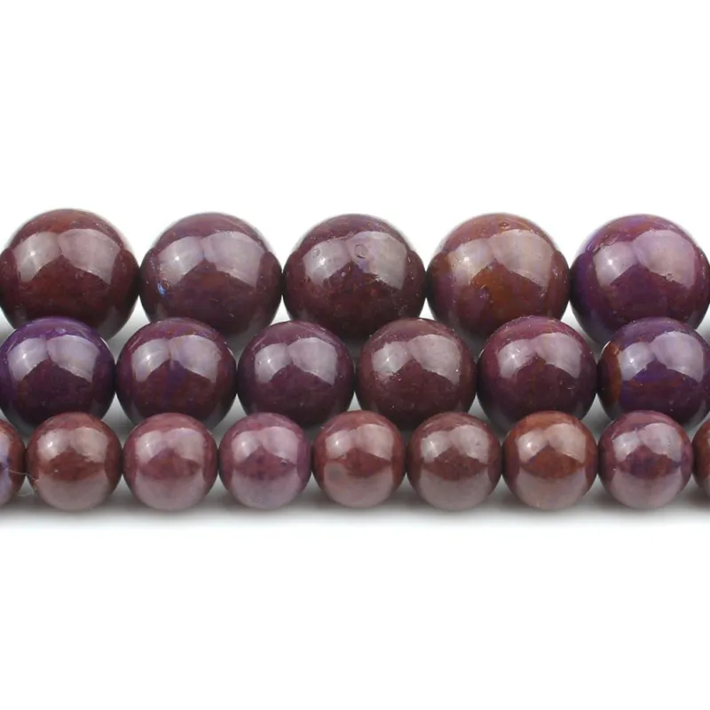 6/8/10 мм Фиолетовый и Золотой Камень Бисер Круглые бусины для украшения рукоделие