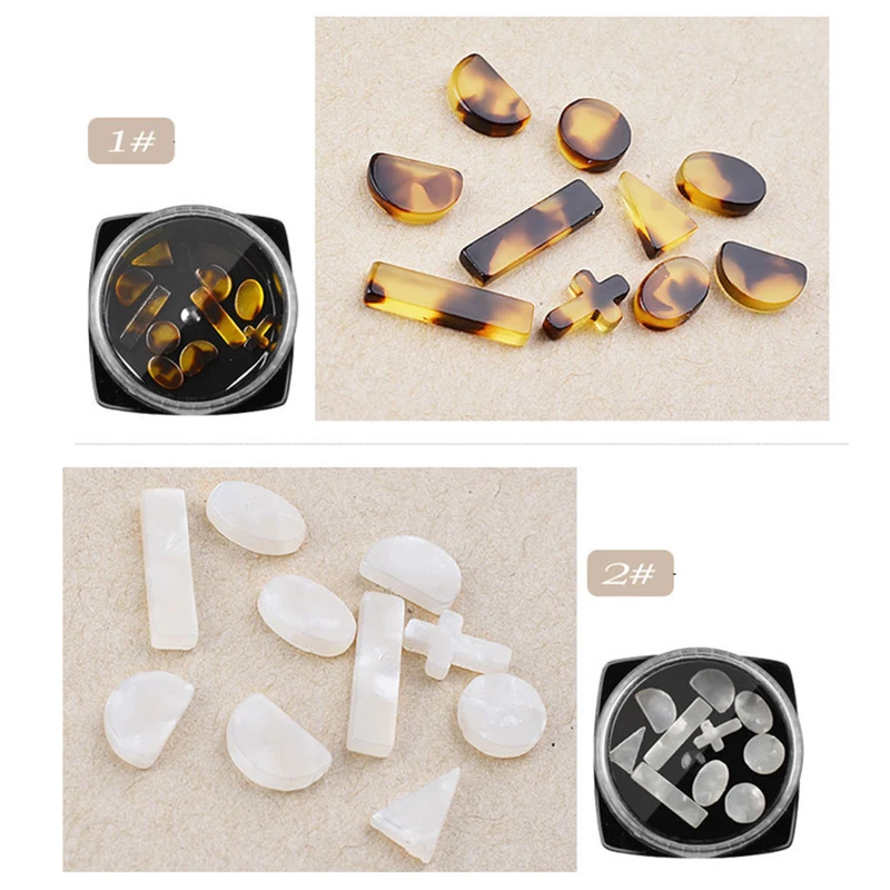 1 коробка Агат для дизайна ногтей 3D смешанные размеры дождь камень Цвет сверла