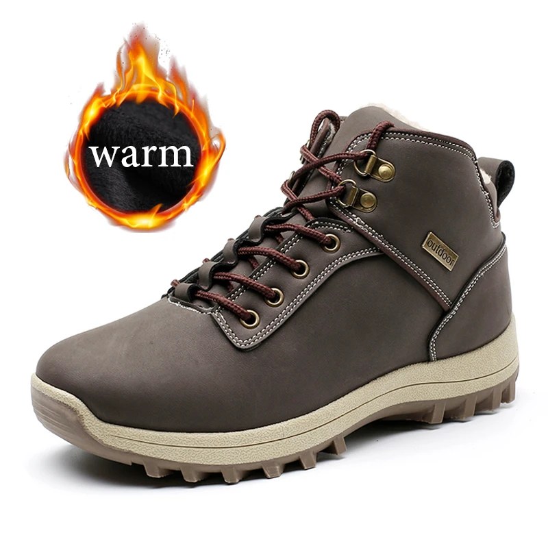 Ботинки мартинсы GINITA мужские зимние плюшевые теплые сапоги из искусственной