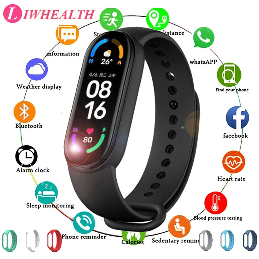 

HOT Smart Watch Men Women Kids Step Fitness Tacker Smartwatch HR For APPLE/Huawei/Xiaomi PK IWO 12/Mi Band 5 6 Reloj Inteligent