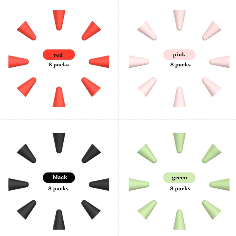 8 шт. силиконовый сменный наконечник чехол защитный для Apple Pencil 1/2-й сенсорный