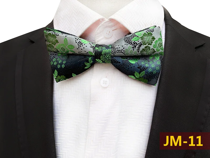 JM11 Новинка, 18 цветов, мужской галстук-бабочка, Модный корейский цветочный галстук-бабочка, роскошные шелковые мужские аксессуары, галстук-бабочка для свадебной вечеринки - Цвет: JM11