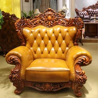 high quality european antique living room sofa furniture genuine leather set 10249