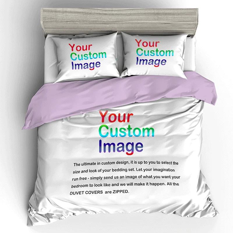 

oentyo Custom Bedding Set with Pillowcase 2/3 Piece Luxury 3D Print Twin Full Queen King Size Duvet Cover Submit Any Picture